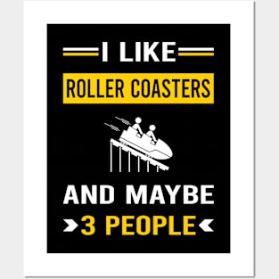 3 People Roller Coaster Coasters Rollercoaster Posters and Art